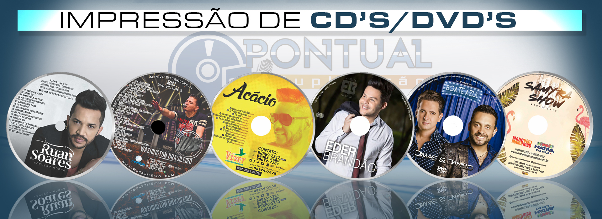 Impressão de CDs e DVDs é na qualidade e preço Justo é na Pontual Duplicação